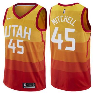 2020 Men Utah Jazz 45 Mitchell yellow Game Nike NBA Jerseys